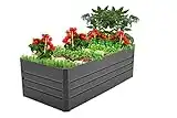 Thanaddo Cama de jardín elevada para exteriores, kit de cama de jardín de acero galvanizado para verduras, flores, hierbas y suculentas (8 x 4 x 2 pies)