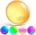 Sunrise Alarm Clock Wake Up Light for Kids, Heavy Sleepers, Adults, Teens, Alarm Clocks with Sunrise Simulation, Sound Machine, Night Light, FM Radio for Bedroom, Xmas Gifts for Teenage Girls Boys