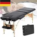 Autofather Massageliege Mobile Massagetisch Massageliegen Massagebett SPA-Bett 3 Zonen Klappbar tragbar höhenverstellbare Holzfüße und Premium-PU-Leder Kosmetikliege Behandlungsliege mit Tragetasche