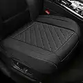 2PCS Car Seat Cover Bottom PU Leather Car Front Seat Bottom Covers Seat Cushions Protector Universal for 95% Vehicles (Black)