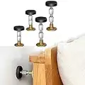 Krisler Adjustable Threaded Bed Frame Anti-Shake Tool for Bed, Headboard stoppers, Bedside Headboards Prevent loosening Anti-Shake Fixer, 4pc, 30-112mm, Easy Install (Silver)