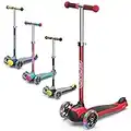 GOMO 3 Wheel Scooter Kids 2-5 Years Old Kick Scooter Toddler Scooters W/Colors for Boys and Girls (Red/Black)