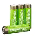 Amazon Basics AA High-Capacity Rechargeable Batteries, AA - 2400mAh (4 Count) - Packaging May Vary