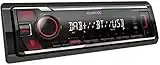 Kenwood KMM-BT408DAB - USB-Autoradio mit DAB+ & Bluetooth Freisprecheinrichtung (Soundprozessor, USB, AUX, 1 x Pre-Out 2.5 V, 4 x 50 Watt, Tastenbeleuchtung rot, inkl. DAB+ Antenne)