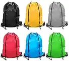 CKANDAY Borse per zaino con coulisse in 6 colori, borse sportive portatili di stoccaggio in poliestere zaino per cinch borse sacco per bambini donne scuola viaggi palestra yoga corsa all'aperto viaggi