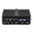 Mini PC Mini Desktop sans ventilateur Celeron DDR4 8Go RAM, 128Go SSD, ordinateur de bureau, double LAN, BT, mini ordinateur de bureau avec HD/VGA, Windows 11 Pro Mini PC de bureau sans ventilateur