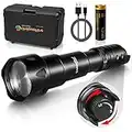 UniqueFire Vcsel 850nm IR Illuminator Flashlight Light for Night Vision,Zoomable Fresnel Lens Infrared Flashlight Light Illuminator Rechargeable with Rapid Dimmer Switch, Max Lighting 1000M