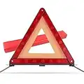 MYSBIKER Riflettori triangolari di Avvertimento, Kit Triangolo di Sicurezza Stradale Riflettente di Avvertimento, Triangolo d'Emergenza per autoveicoli con Custodia in plastica (1 Pack)