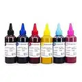 6 PK Sublimation Ink for Epson and Ricoh Printers - (600ML, 100ML of each BKCMYLCLM) Heat Press Ink, Heat Press Ink - for Epson or Ricoh printers. Heat Transfer mugs tshirts High grade