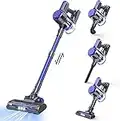 EICOBOT Cordless Vacuum Cleaner, High Efficiency Stick Vacuum Cleaner with 30min Long Runtime Detachable Battery, 4 in 1 Lightweight Quiet Vacuum Cleaner Perfect for Hardwood Floor Pet Hair（Blue）