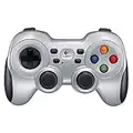 Logitech F710 Wireless Gamepad, 2.4 GHz Wireless with USB Nano-Receiver, Controller Dual Vibration Feedback, 4 Switch D-Pad, PC - Silver