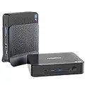 KAMRUI JK06 Fanless Mini PC Windows 11, Intel 11th Gen N5100 Desktop Mini Computers, 8GB DDR4 256GB ROM Tiny Small Computer Tower Support 4K UHD, Business Micro PC with Type C/USB 3.0/LAN/Dual WiFi