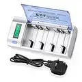 EBL Universal LCD Display Battery Charger with Discharge Function for AA, AAA, C, D Ni-MH Ni-CD Rechargeable Batteries(906)