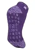 HEAT HOLDERS - Femmes cheville basses sneaker chaussettes thermiques antidérapantes 37-42 eur (Purple)