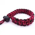 YTBUBOR Camera Wrist Strap Adjustable Braided 550 Paracord/Bracelet Hand Grip Strap for Cameras (Red+Black)