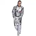 EraSpooky Spaceman Astronaut Men's Space Uniform Costume, Silver, L