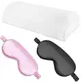 almohada rodillas Fiyuer 3 Pcs reposapiés debajo del escritorio media luna leg pillow memory foam almohada de piernas mascara para los ojos para dormir Espalda Cuello Cadera lumbares Dolores