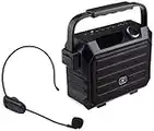 Portable Mini Bluetooth PA System with Wireless Headset Microphone 30W Personal Pa Speaker Rechargeable Voice Amplifier Supports Echo/FM Radio/AUX-in Mode/USB Input/TF Card