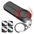 Safety Siren Keychain Loud Alarm for Women Protection – Self Defense Safesound Personal Alert Device with LED Light – 130 dB Emergency Security Handheld Whistle Key Chain by WETEN, Black