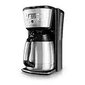 BLACK+DECKER Thermal Coffee Maker, 12 Cup, Programmable, Digital Controls, Black and Silver, CM2036SC