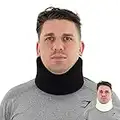 SOLACE BRACING Perfect Fit Neck Support (2 Colours/15 Sizes) - British Made & NHS Supplied Cervical Neck Collar Brace for Stabilising Day & Night - No.1 for Pain & Pressure Relief - Black - 18" x 3.5"