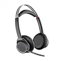 Poly - Voyager Focus UC (Plantronics) - Casque Bluetooth à deux oreilles (stéréo) avec microphone à perche - USB-A Compatible avec PC et Mac - Suppression active du bruit