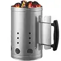 Charcoal Chimney Starter BBQ Grill Lighter Barbecue Fire Starter Grilling for BBQ Charcoal Grill Briquette Coal Fire Starter Chimney for Grills Outdoor Cooking Charcoal Can Accessories