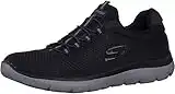 Skechers Homme Summits Sneaker Basse, Black Mesh/Charcoal Trim, 43 EU