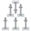 WiDream 6 pcs Tornillo en T, Adaptador de Ranura en T Caja de Techo, Adaptador de Pista en T, con Tuercas y Arandelas, para Soporte de Barandilla para Cofre de Techo Compatible con Thule (M6 x 35 mm)