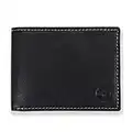 Timberland Men's Genuine Leather RFID Blocking Passcase Security Wallet, black, One Size