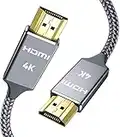 2M HDMI Lead-Snowkids 4K HDMI Cable 4K@60Hz Compatible Fire TV, 3D Support, Ethernet Function, Video 4K 2160p, 1080p, 3D , 4K TV/HDTV/Blu-ray