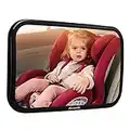 Akapola Espejo Retrovisor Coche para Ver su Bebé, Versión Actualizada 360° Rotación Gran Tamaño sin Distorción para Silla Trasera de Bebé/Asientos de Niños