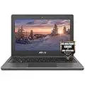 ASUS Student Laptop, 12 inch IPS Anti-Glare Eye-Care HD Display, Intel Celeron N4500, Military-Grade Durability, Wi-Fi 6, Ethernet Port, Long Battery Life, Windows 10 Pro (4GB RAM | 128GB SSD)