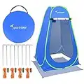 Pop Up Camping Shower Tent, Sportneer Privacy Tent Portable Dressing Changing Room Privacy Shelter Bathroom Tents for Outdoor Camping Beach Toilet Sun Shelter Indoor with Carrying Bag, 6.25 ft Tall