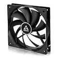 ARCTIC F12 Silent - 120 mm Case Fan, Very quiet motor, Computer, Almost inaudible, Push- or Pull Configuration, Fan Speed: 800 RPM - Black