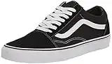 Vans Unisex Old Skool Classic Skate Shoes, Black/White, 8