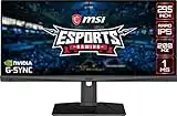 MSI Full HD Rapid-IPS 1ms 2560 x 1080 Ultra Wide 200Hz Refresh Rate HDR Ready G-Sync Compatible 30” Gaming Monitor (Optix MAG301RF)