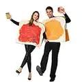 Spooktacular Creations Peanut Butter And Jelly PBJ Costume Adult Couple Set w/one Peanut Butter Plush and One Jelly Plush for Halloween Dress Up Party