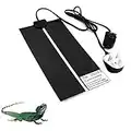 NEKOSUKI Reptile Heating Mat, 7W 11x5.9 inch Waterproof Reptile Heat Pad Under Tank Terrarium with Temperature Control, Safety Adjustable Reptile Heat Mat for Turtle, Tortoise, Snakes, Lizard, Gecko