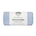 Shandali Stickyfiber Hot Yoga Towel - Silicone Backed Yoga Mat-Sized, Absorbent, Non-Slip,  24" x 72"  Bikram, Gym, and Pilates - (Blue, Standard)