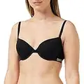 Emporio Armani Underwear Iconic Cotton, Sujetador Push Up Mujer, Negro (Black), 34D