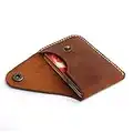 Handmade Minimalist reclaimed leather Card Case Wallet for Men & Women Front Pocket Card Holder