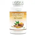 Curcuma Curcumina - 180 capsule - Premium: con il 98% di estratto - Il contenuto di curcumina per porzione giornaliera corrisponde a 17.150 mg di curcuma - Vegan