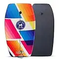 Back Bay Play 33" Body Boards - Lightweight EPS Core Boogie Boards for Beach - Bodyboard, Boogie Board for Beach Kids with Wrist Leash Surfing for Kids & Adults (Digital Honeycomb)