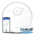 ECOVACS Deebot OZMO N7 Robot Vacuum and Mop Cleaner, Laser Navigation, Lidar-Assisted Object Avoidance, 2300Pa Suction, Multi-Floor Map, Selective Room Cleaning, No-go Zones and No-mop Zones (White)