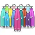 KollyKolla Borraccia Termica 500 ml | Borraccia Bambina Senza Perdite | Borracce Scuola, Sportiva | Bottiglia Acqua in Acciaio Inox | Borraccia Termiche | mantiene Caldo per 12 Ore/Freddo 24 Ore