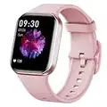 Smart Watch for Men Women, 1.69" Touch Screen Fitness Watch with Sleep Monitor, Heart Rate Monitor, Step Counter, IP68 Waterproof Fitness Tracker 25 Sport Modes, Smartwatch for Android iOS, Pink