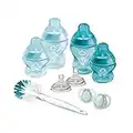 Tommee Tippee Closer to Nature Newborn Baby Bottle Starter Kit, Breast-Like Teats with Anti-Colic Valve, Mixed Sizes, Blue