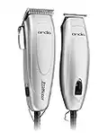 Andis 24565 Professional Promotor Electric Corded Hair Clipper & Beard Trimmer – Adjustable T-Blade Built With Stainless Carbon Steel, High-Speed Rotary Motor With Less Noise - 27 Piece Kit, Grey