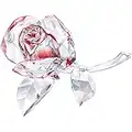 Swarovski Rose Rouge Figurine en Forme de Rose en Cristal Multicolore Clair 5,1 x 9 x 6,1 cm